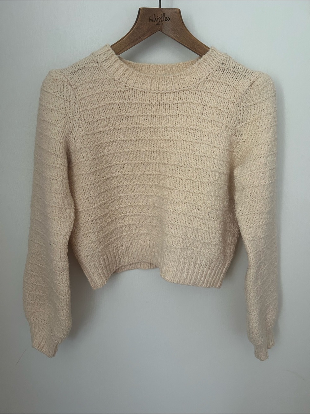 Joie Cream Textured Crewneck Sweater